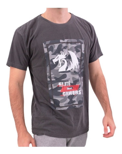 Camiseta Redragon Elite Gamers Md3 2380 Cinza Unissex