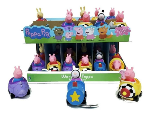 Imagen 5 de 5 de Peppa Pig Muñecos Figura Auto La Cerdita Original