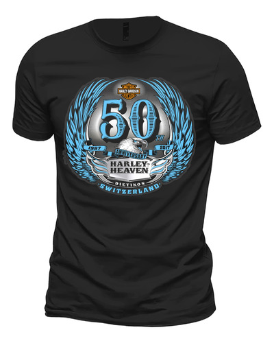 Playera Harley Davidson 13 Cuello Redondo