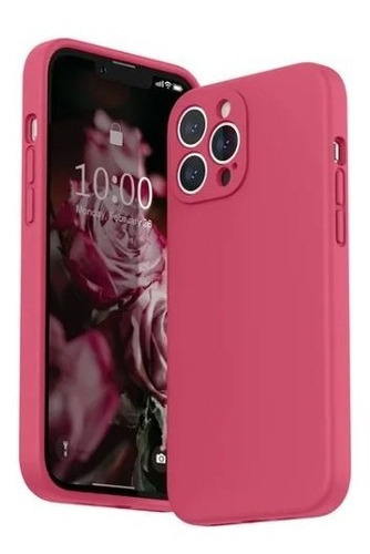 Carcasa Full Silicona Cubre Cámaras Para iPhone 12 Pro (3 Cámaras) - Color Fucsia - Marca Cellbox