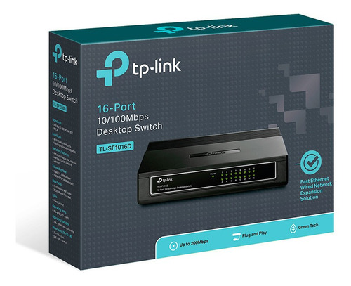 Switch 16 Puertos 10/100 Mbps Tp-link Tl-sf1016d