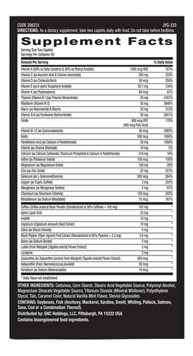 Multivitamínico Gnc Mega Men Energy & Metabolism 180 Comprim