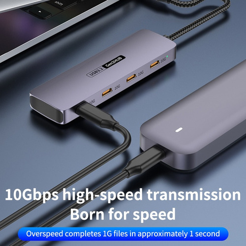 Adaptador Usb 3.2 10gbps Hub Tipoc Multipuerto Puertos Usb C