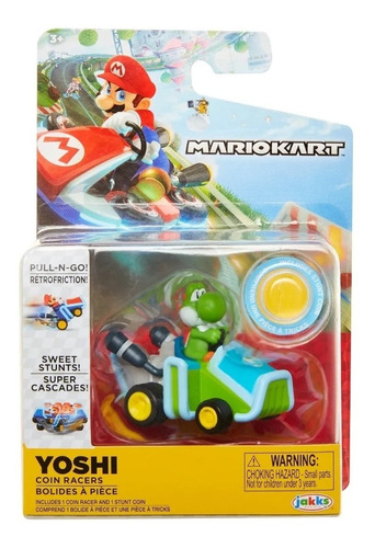 Jakks Pacific Nintendo Mario Kart Yoshi Coin Racers Pullback