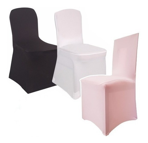 10 Unidades Funda Cubre De Silla Evento Negro Rosado