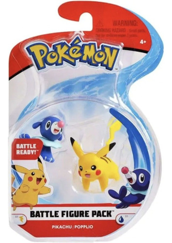 Pokemon Battle Figure Pack Pikachu Y Poplio Jaswares 