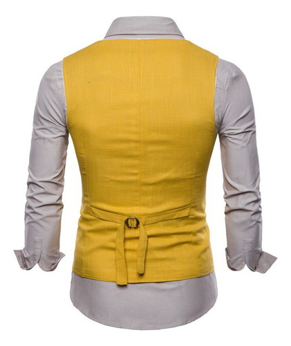 Chaleco De Traje Casual De Lino Y Algodón Para Hombre Chalec