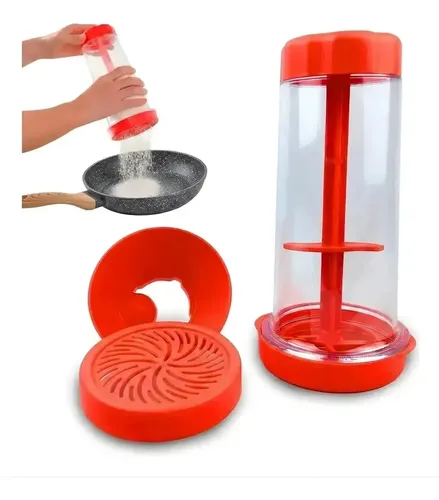 Tapioqueira Manual Peneira Rotativo Polvilhador De Tapioca Topyhome Biju E Crepioca Dosador De Goma Dispenser Prático Para Cozinha Com Reservatório Transparente