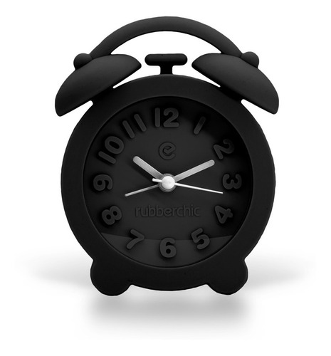 Reloj Despertador Negro Rubberchic
