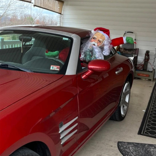 Máscara Realista De Papá Noel De Látex Con Pelo Y Gafas