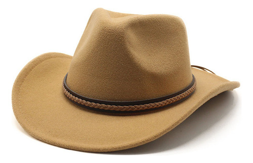 Sombrero Vaquero Occidental De Color Liso De Moda Simple
