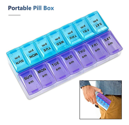 Estuche Organizador De Pastillas Para Medicamentos A Prueba