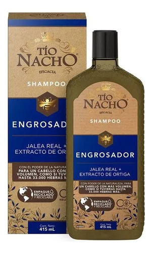 Tio Nacho Shampoo Engrosador 415 Ml Jalea Real + Ortiga