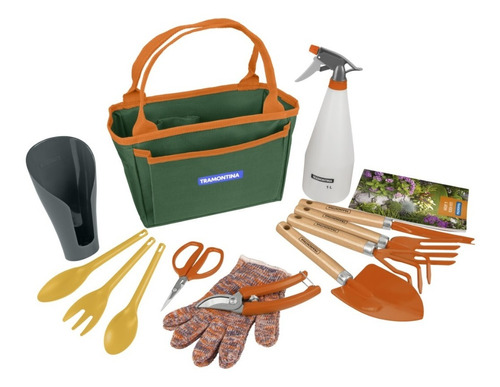 Kit Herramientas Jardineria 13 Piezas Tramontina Bolso