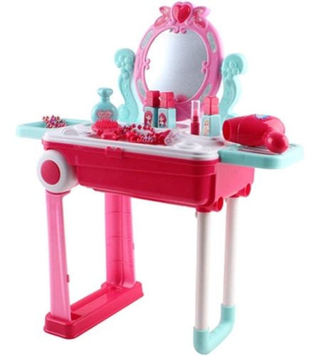 Set De Maquillaje Para Niña, Maleta Ruedas Tocador Infantil