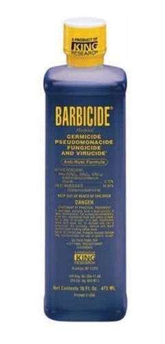Imagen 2 de 5 de Barbicide Liquido Desinfectante Concentrado 16 Oz / 473ml