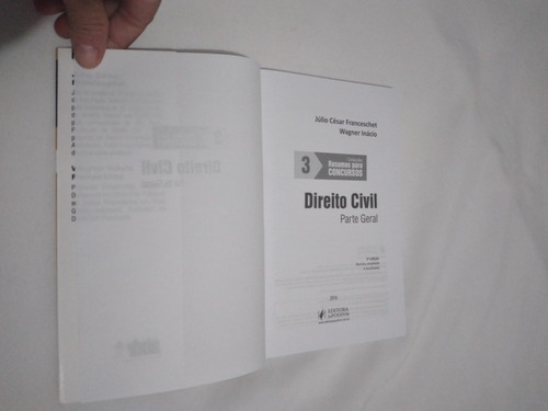 Direito Civil Parte Geral Vol. 3 Resumos Para Concursos 3ª Edição (2016), De Julio Cesar Franceschet. Editora Juspodivm, Capa Mole Em Português, 2016
