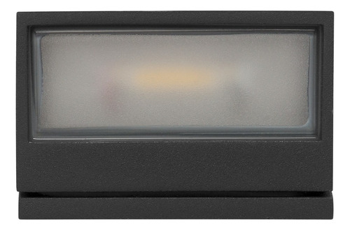Lampara Led De Cortesía para Escalera de Sobreponer En Pared 3w Color Negro Luz Cálida 3000 K Sendera Illux EL-4502