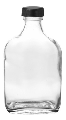 Petaca Botella Vidrio 200 Cc Con Tapa A Rosca X 36 Unidades