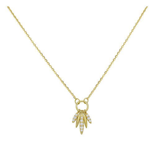 Collar Y Dije Enso 925 Para Mujer Esn133g Dorado