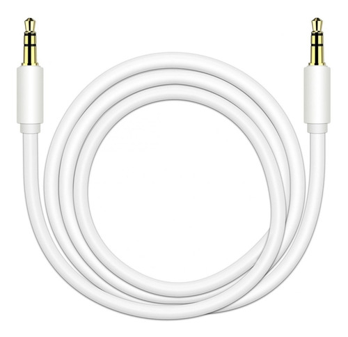 Cable Miniplug 3.5mm Stereo Blanco 50cm Premium Celular Auto