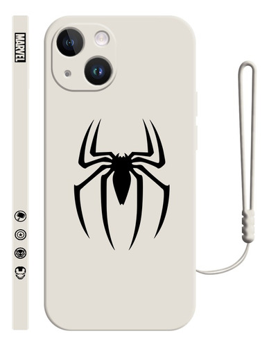 Carcasa Silicona De Spiderman Araña Para iPhone + Correas