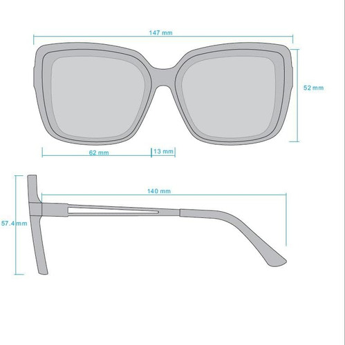 Tahari Gafas De Sol Cuadradas Estilo Ojo De Gato Para Mujer,