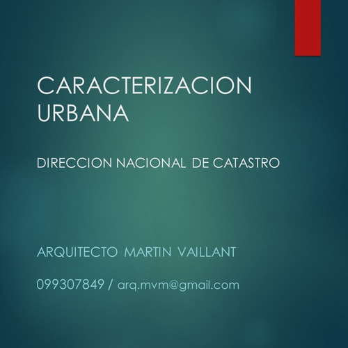 Imagen 1 de 2 de Declaracion Jurada Caracterizacion Urbana - Arquitecto