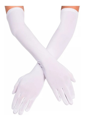 Guantes Largos De Dama Charleston 55cm Negro O Blanco