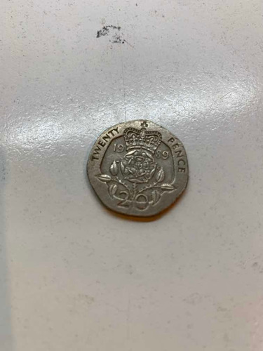 Moneda Twenty Pence 1989 Inglaterra