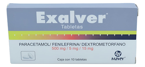 Paracetamol Fenilefrina Dextrometorfano Exalver C/10 Tabs