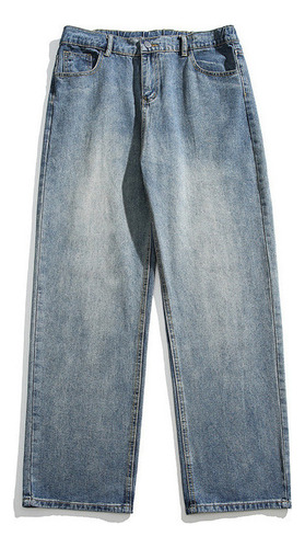 Bolso Jeans Pantalón Ancho Corte Recto Carpintero Unisex