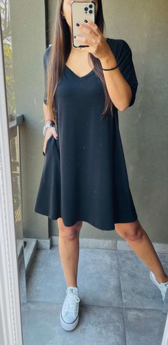 Vestido Con Bolsillos Para Mujer,  Talles Unico