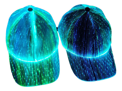 Gorra De Béisbol Con Gorra Luminosa De Fibra Óptica Led