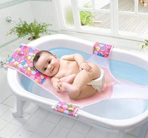 Hamaca Soporte Malla Seguridad Para Tina Baño Bebe Unisex