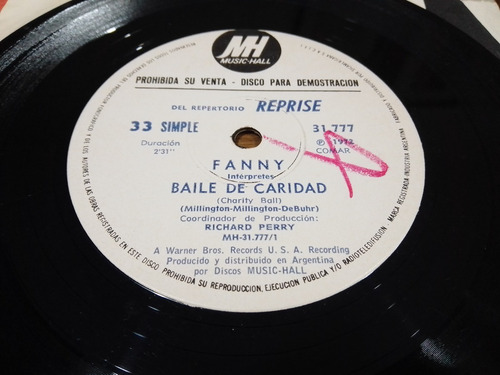 Simple - Fanny - Baile De Caridad / Un Lugar En El Cam- 1972 (Usado)