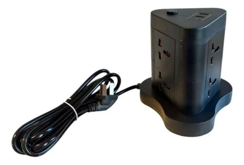 Alargue Zapatilla Torre 6 Tomas Universal 220v + 3 Usb Blanco