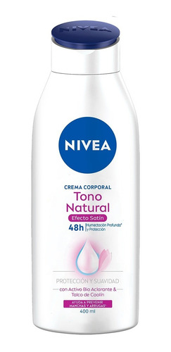 Crema Corporal Nivea Tono Natural Satín Protección 400 Ml 