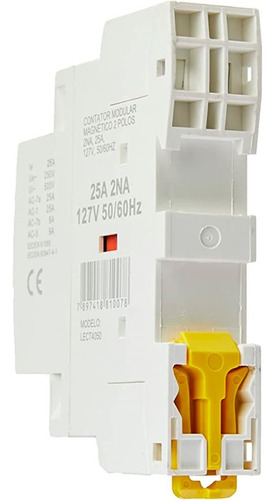 Contactor modular Exatron LECT4050 25a 2na, 2 polos, interruptor bipolar