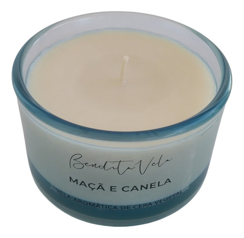 Imagem 2 de 2 de Vela Perfumada Aromatizada Cera Vegetal Maçã E Canela