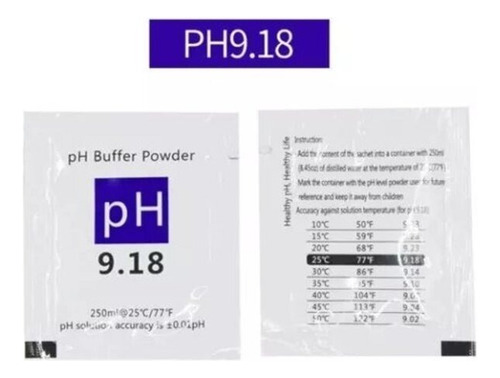 Solucion Calibrar Phmetro Combo 3 Sobres Ph 4,00 6,86 9,18