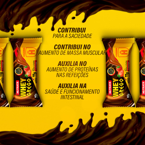 Whey Grego Bar Havanna Doce De Leite & Morango - Caixa C 12