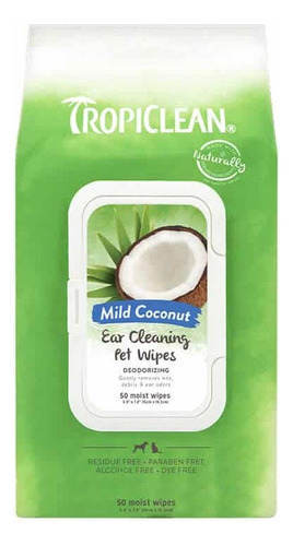Tropiclean® Toallitas Limpieza De Oídos 50 Un. Para Mascotas