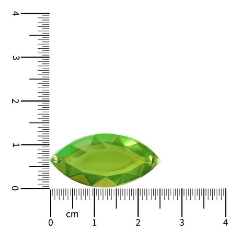 Gema Acrílica Facetada Para Coser Elíptica 12x25 X 100 Unid.
