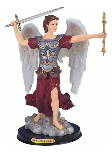 Figura De San Miguel Arcángel 15cm Con Espada Angel De Dios 