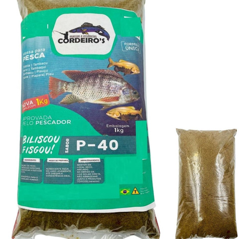 Massa De Pesca Sabor P40 1kg Isca Pesqueiro Tilápia Tambaqui Cor Foto