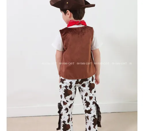 Sombrero Vaquero De Ala Ancha Para Niños | Color Sólido Con Costuras | Protección Solar Y Estilo Western | Ideal Para Viajes, Playa Y Actividades Al Aire Libre