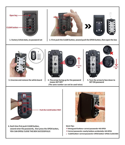 Combinación Botón Pulsador Para Montaje En Pared, Cerradura