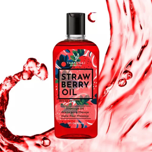 Aceite Comestible Para Masaje Straw Berry Oil Yaakunaj 60ml
