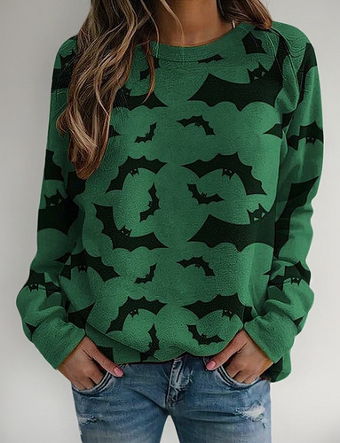 Nuevo Sudadera Con Estampado De Calabaza De Halloween